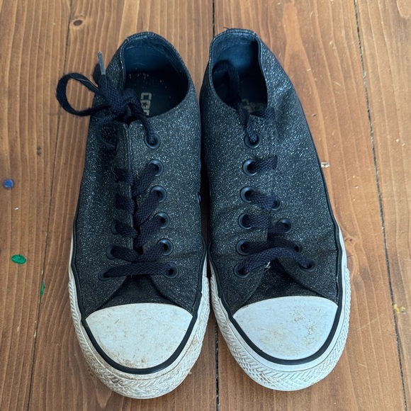 Converse Shoes - Converse Kids Glittery‎ Black Sneakers